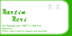 martin meri business card